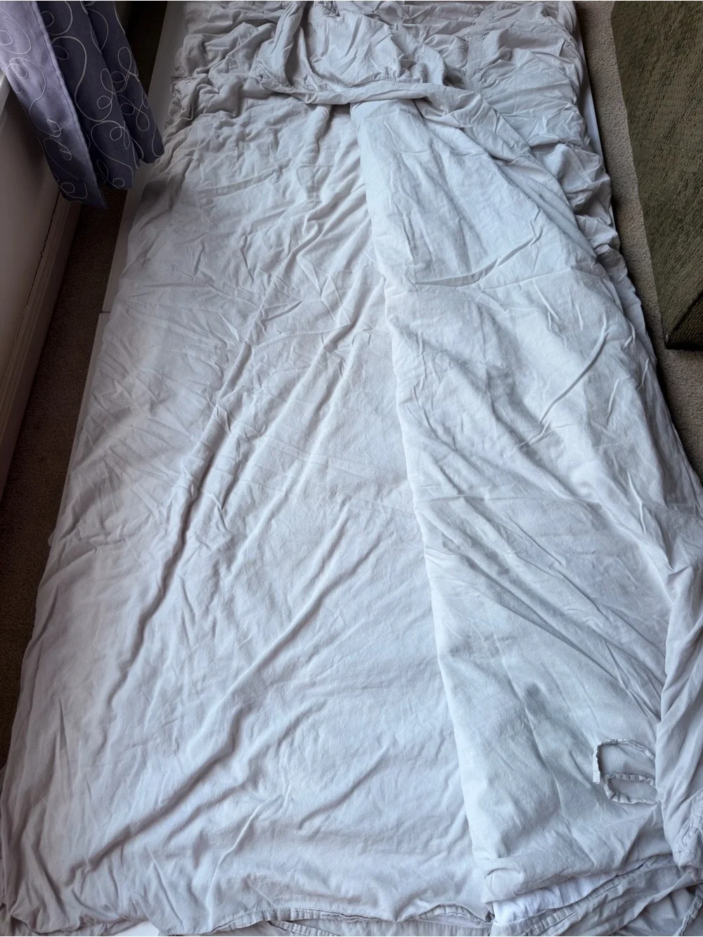 Pottery Barn Light Gray Duvet Cover